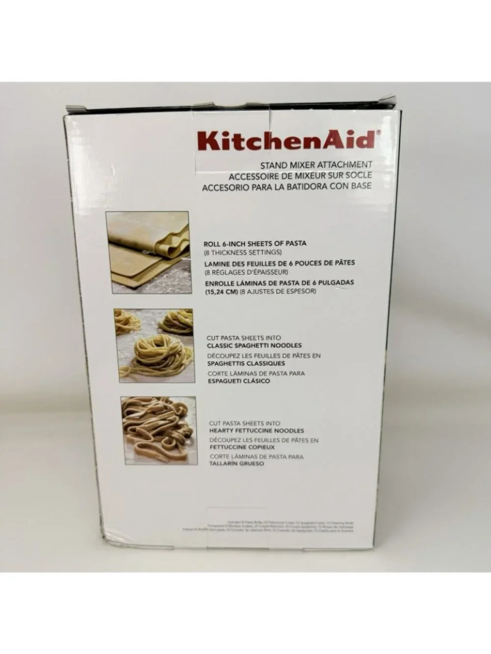 KitchenAid Stand Mixer Attachment 3-Piece Pasta Roller and Cutter Set KSMPRA